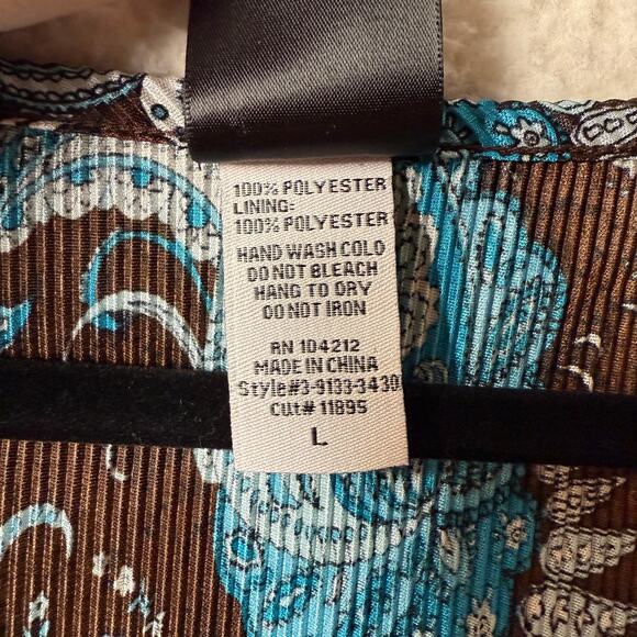 JTB Blouse Size L Surplice Y2K Boho Paisley Bohemian Hippie Peasant Lace Vintage - Picture 8 of 9